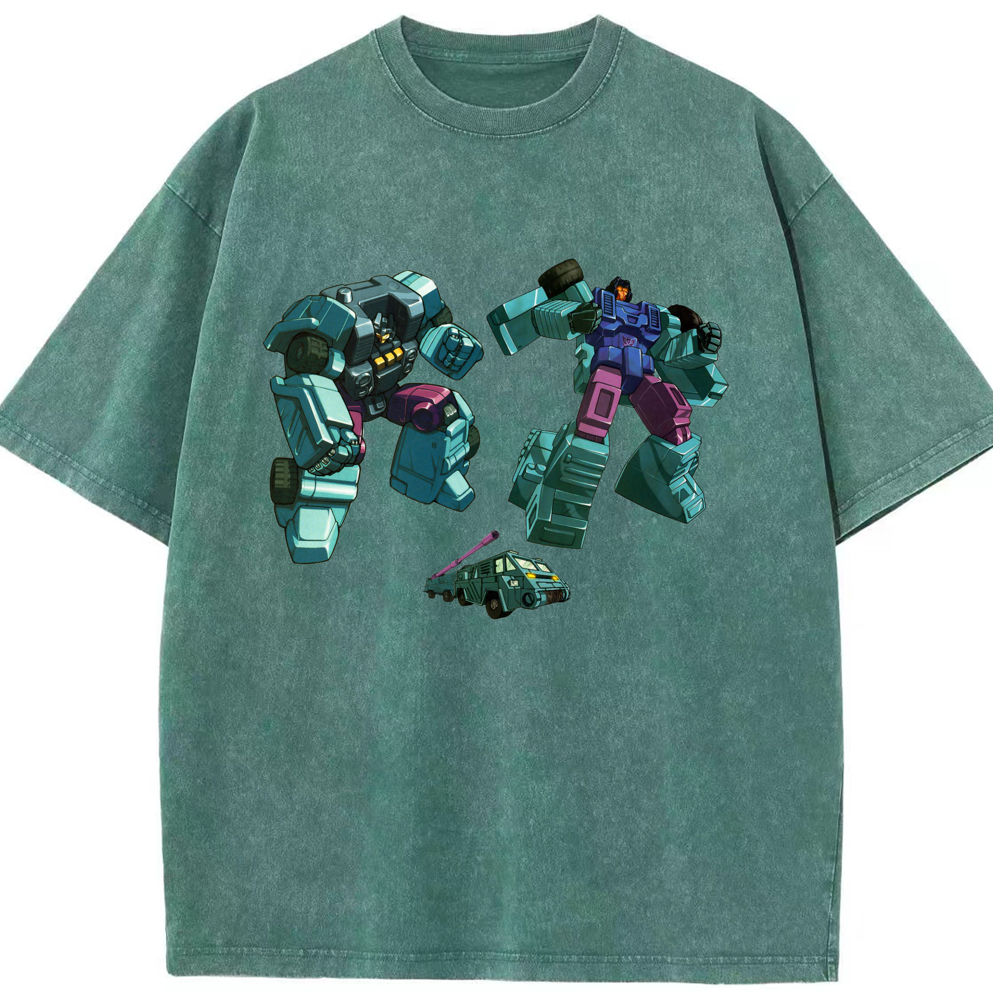 （画像用）  綿100% ヴィンテージ風 半袖Tシャツ（フロントプリント）